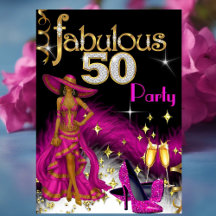 Fabulous 50 Party Glitter Hot Pink Dress Champagne