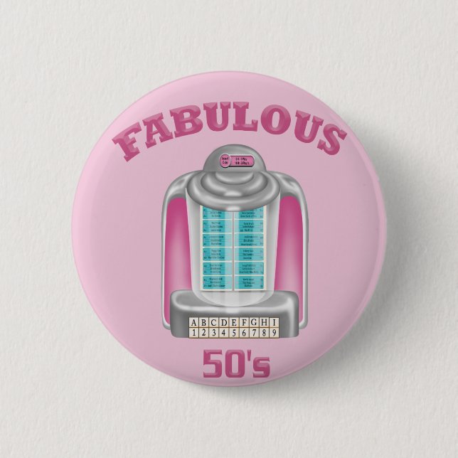 Fabulous 50's 6 cm round badge (Front)