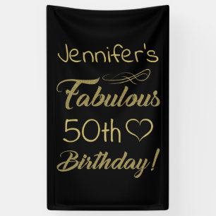 Fabulous 50th Birthday For Women Banner