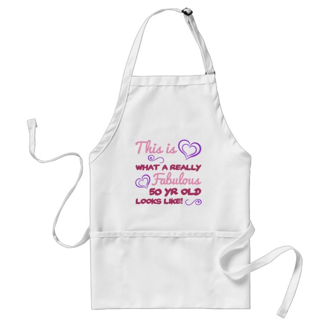 Fabulous 50th Birthday For Women Standard Apron (Front)