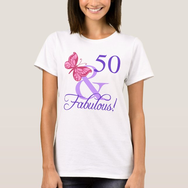 Fabulous 50th Birthday For Women T-Shirt (Front)