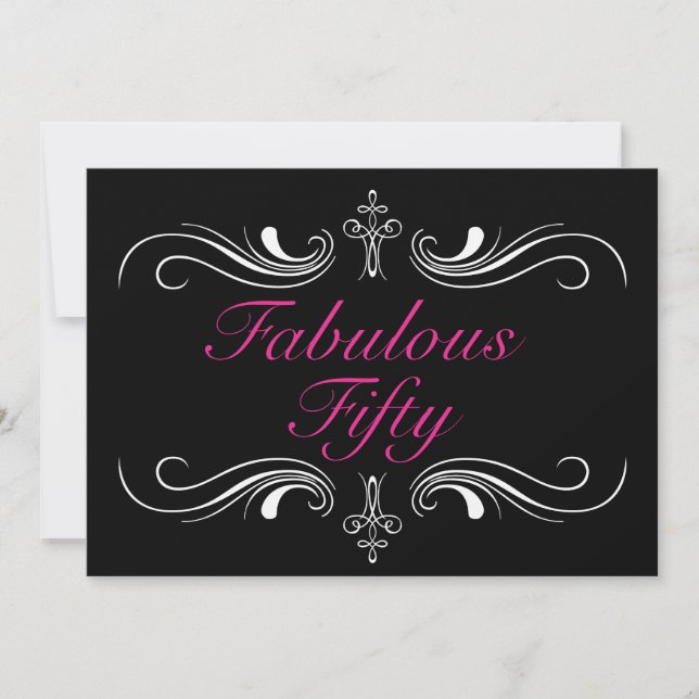 Fabulous 50th Birthday Invitation (Front)