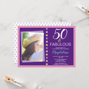 Fabulous 50th Birthday Party  Invitation