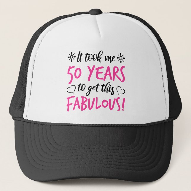 Fabulous 50th Birthday Trucker Hat (Front)