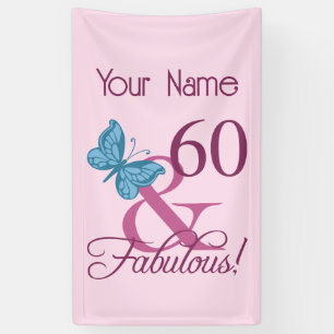 Fabulous 60th Birthday Banner