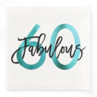 Fabulous 60th | Teal Green Modern Elegant Birthday