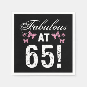Fabulous 65th Birthday Napkin