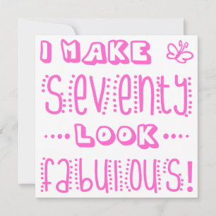 Fabulous 70th Birthday Card