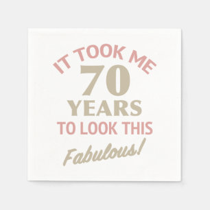 Fabulous 70th Birthday Napkin