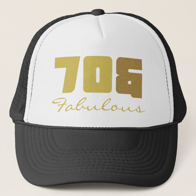 Fabulous 70th Birthday  Trucker Hat (Front)