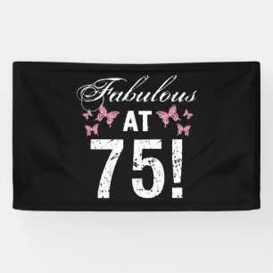 Fabulous 75th Birthday Banner