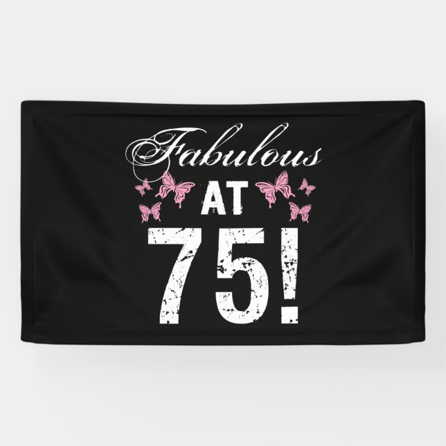 Fabulous 75th Birthday  Banner (Horizontal)
