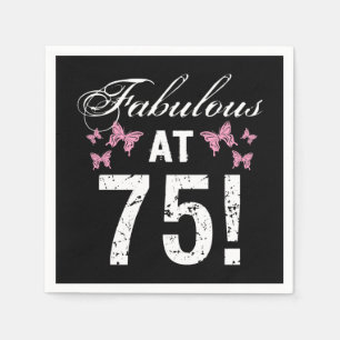 Fabulous 75th Birthday Napkin
