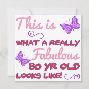 Fabulous 80th Birthday Card