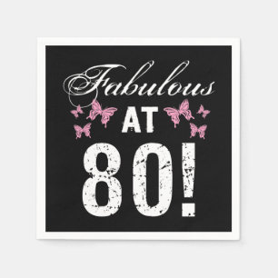 Fabulous 80th Birthday Napkin