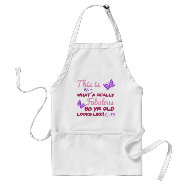 Fabulous 80th Birthday Standard Apron (Front)