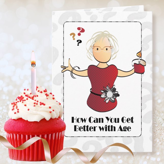 Fabulous 90 Female Cartoon 90th Birthday  Card (Creator Uploaded)
