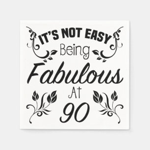 Fabulous 90th Birthday Napkin