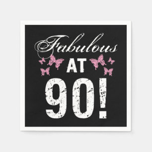 Fabulous 90th Birthday  Napkin