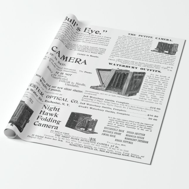 Fabulous Antique Camera Photographer Photography  Wrapping Paper (Unrolled)