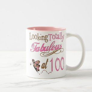 Fabulous at 100 Years old Two-Tone Coffee Mug