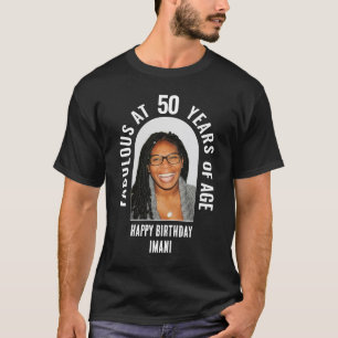 FABULOUS AT 50 Group Matching Family Party Photo T-Shirt