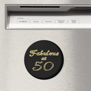 Fabulous at 50 Round Magnet