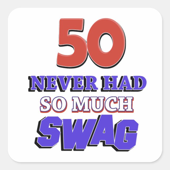 Fabulous at 50 square sticker (Front)