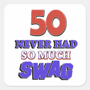 Fabulous at 50 square sticker
