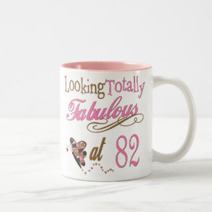 Fabulous at 82 Two-Tone coffee mug