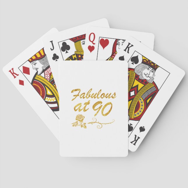 Fabulous at 90 years playing cards (Back)