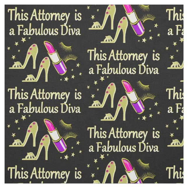 FABULOUS ATTORNEY DIVA DESIGN FABRIC (Swatch)