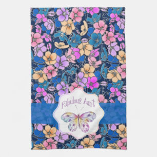 Fabulous Aunt Butterfly Gift Tea Towel