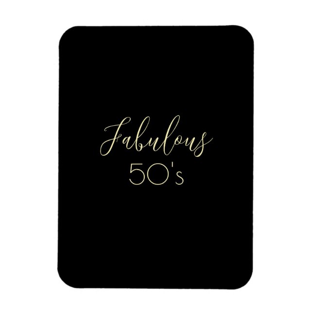 "Fabulous" Beautiful Black Flexible Photo Magnet (Vertical)