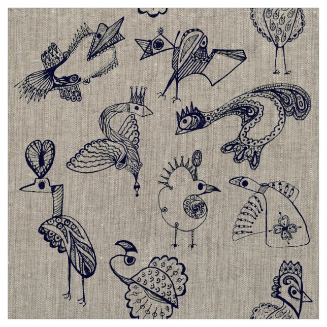 Fabulous birds fabric (Swatch)