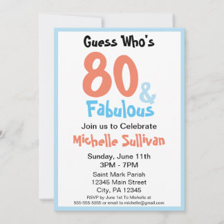 Fabulous Birthday Party Invitation
