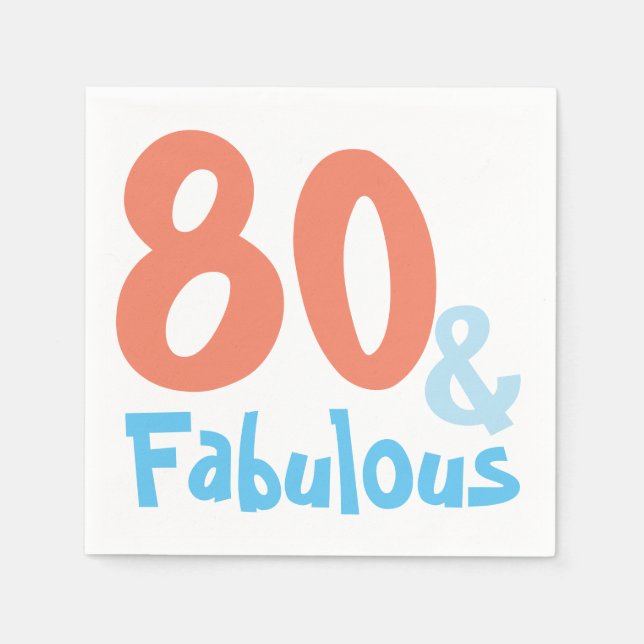 Fabulous Birthday Party Napkin (Front)