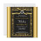 Fabulous Birthday Pearl Gold Lace Bow Black Invite