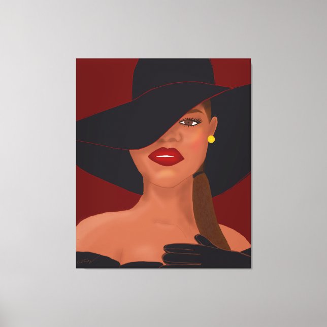 Fabulous Black Woman Canvas Print (Front)