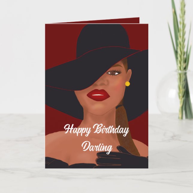 Fabulous Black Woman Happy Birthday Card (Front)