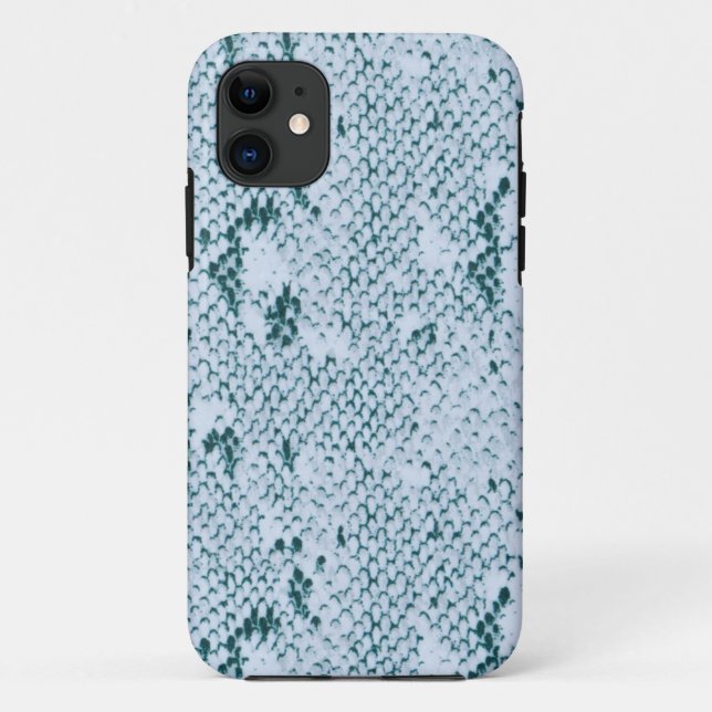 Fabulous Blue and White Snakeskin Case-Mate iPhone Case (Back)