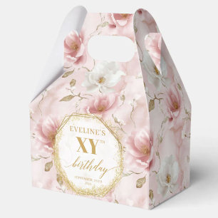 Fabulous Blush Pink Boho Gold Birthday Favour Boxe Box