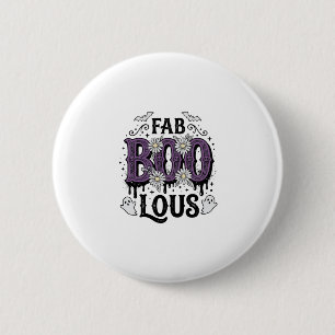 Fabulous Boo Halloween Vintage Ghost Shirt Design_ 6 Cm Round Badge