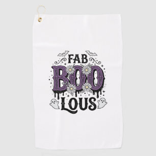 Fabulous Boo Halloween Vintage Ghost Shirt Design_ Golf Towel