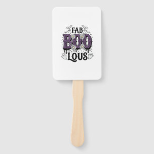 Fabulous Boo Halloween Vintage Ghost Shirt Design_ Hand Fan