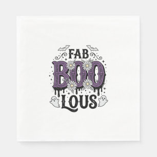 Fabulous Boo Halloween Vintage Ghost Shirt Design_ Napkin