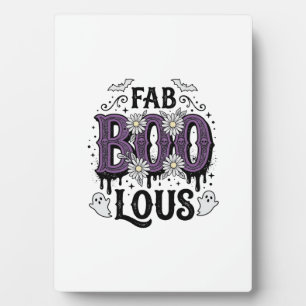 Fabulous Boo Halloween Vintage Ghost Shirt Design_ Plaque