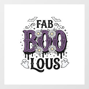 Fabulous Boo Halloween Vintage Ghost Shirt Design_ Window Cling