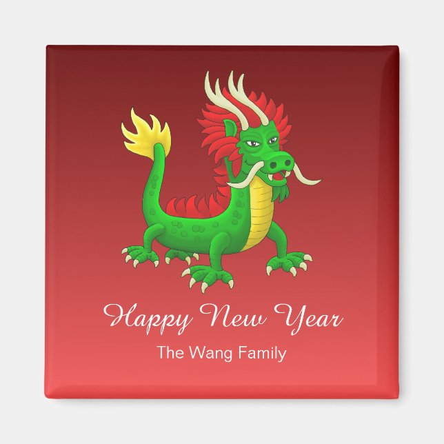 Fabulous Chinese Dragon Magnet (Front)
