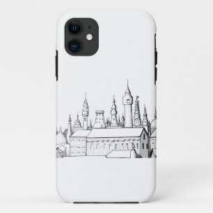 fabulous city . artwork . black and white iPhone 11 case